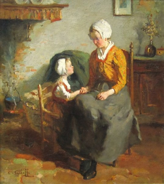 G J Sijthoff - ' Moeder en dochter'