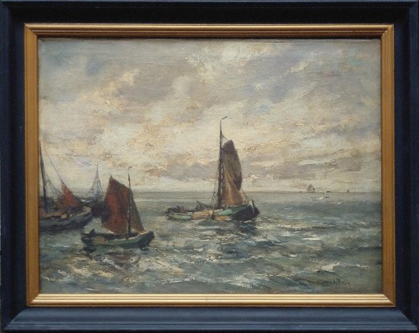 Cornelis de Bruin - Binnenvarende vissersschepen.