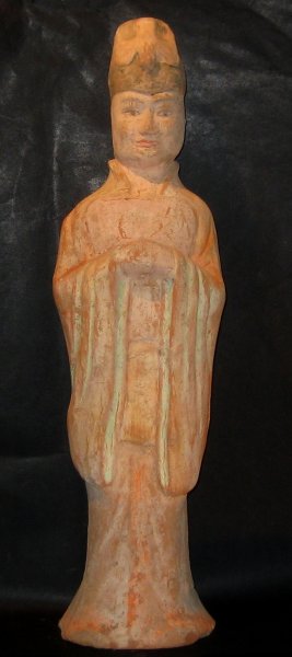 Chinese Archeologie - Tang Dynastie Functionaris 618 - 907 AD H.56 cm